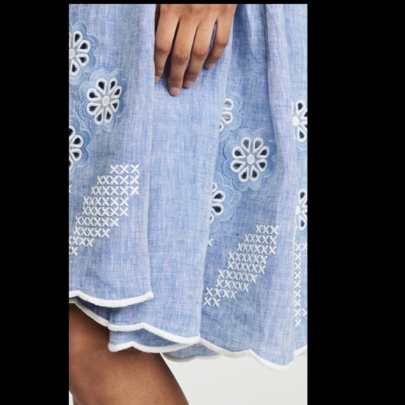 Innika Choo Women's Nev Erontym Dress, Chambray, Blue, Floral, 2 - Picture 3 of 5